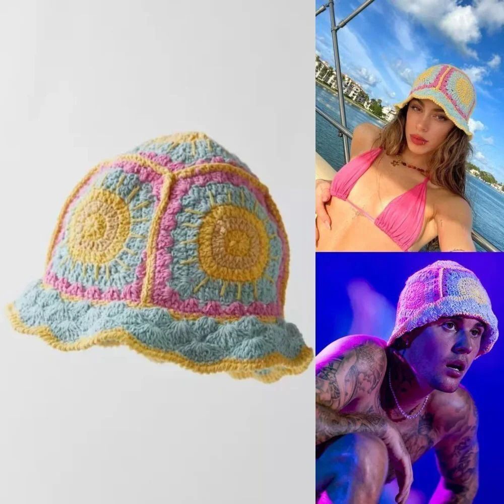 Urban Outfitters Bria Crochet Bucket Hat One Size NWOT $33